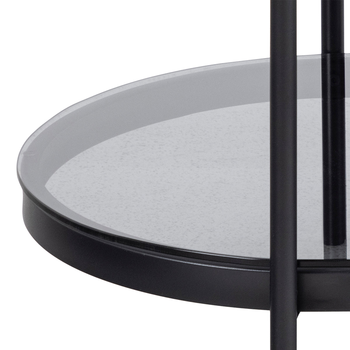 Bordeaux Oval Coffee Table with Smoked Glass Top