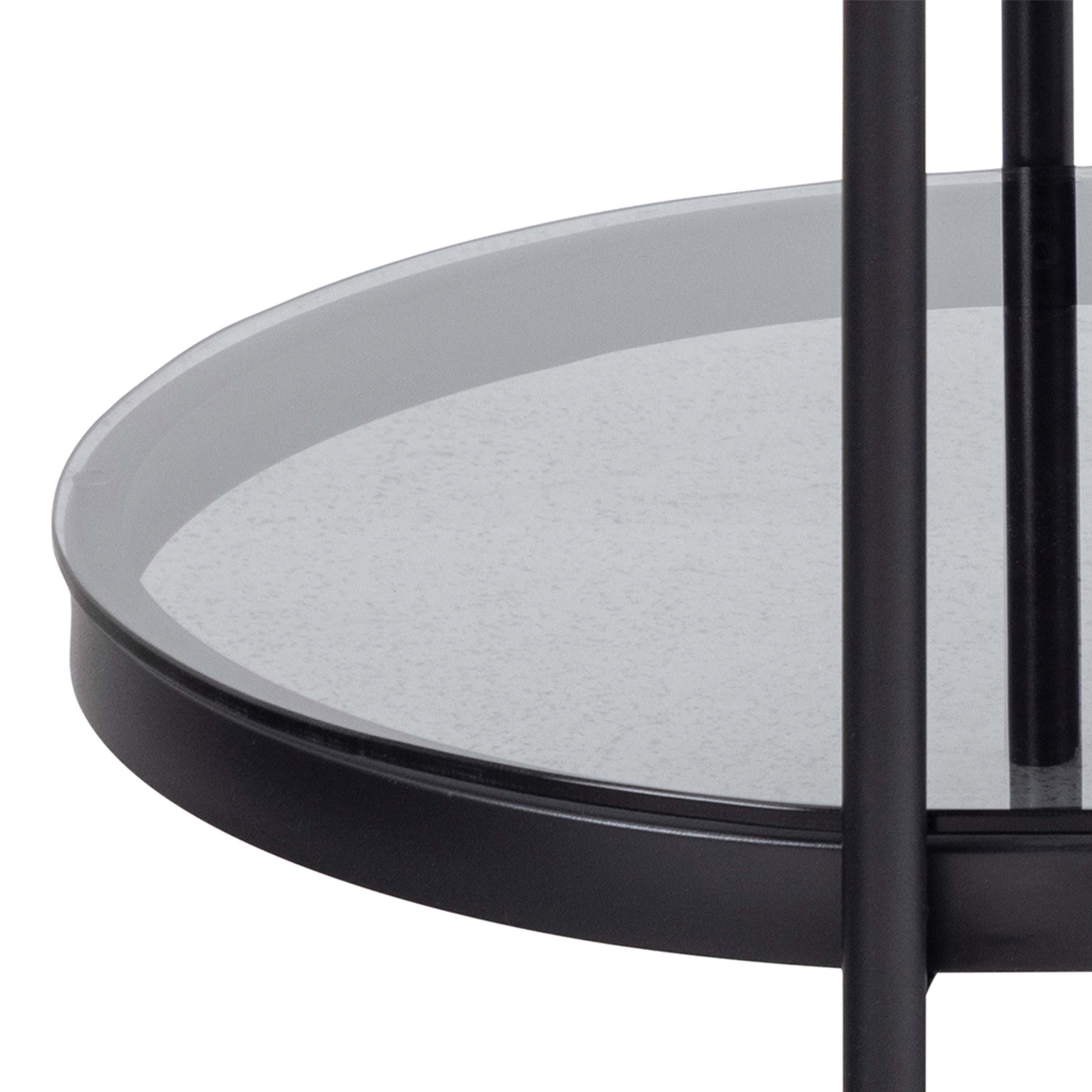 Bordeaux Oval Coffee Table with Smoked Glass Top