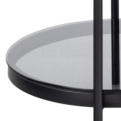 Bordeaux Oval Coffee Table with Smoked Glass Top