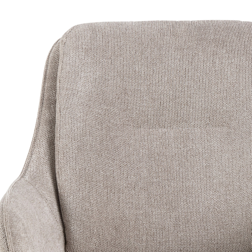Angus Dining Table in Black 200x74cm Included 4 Carrie Swivel Dining Chairs in Sand