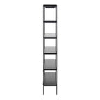 Angus Bookcase with 5 Shelves in Black
