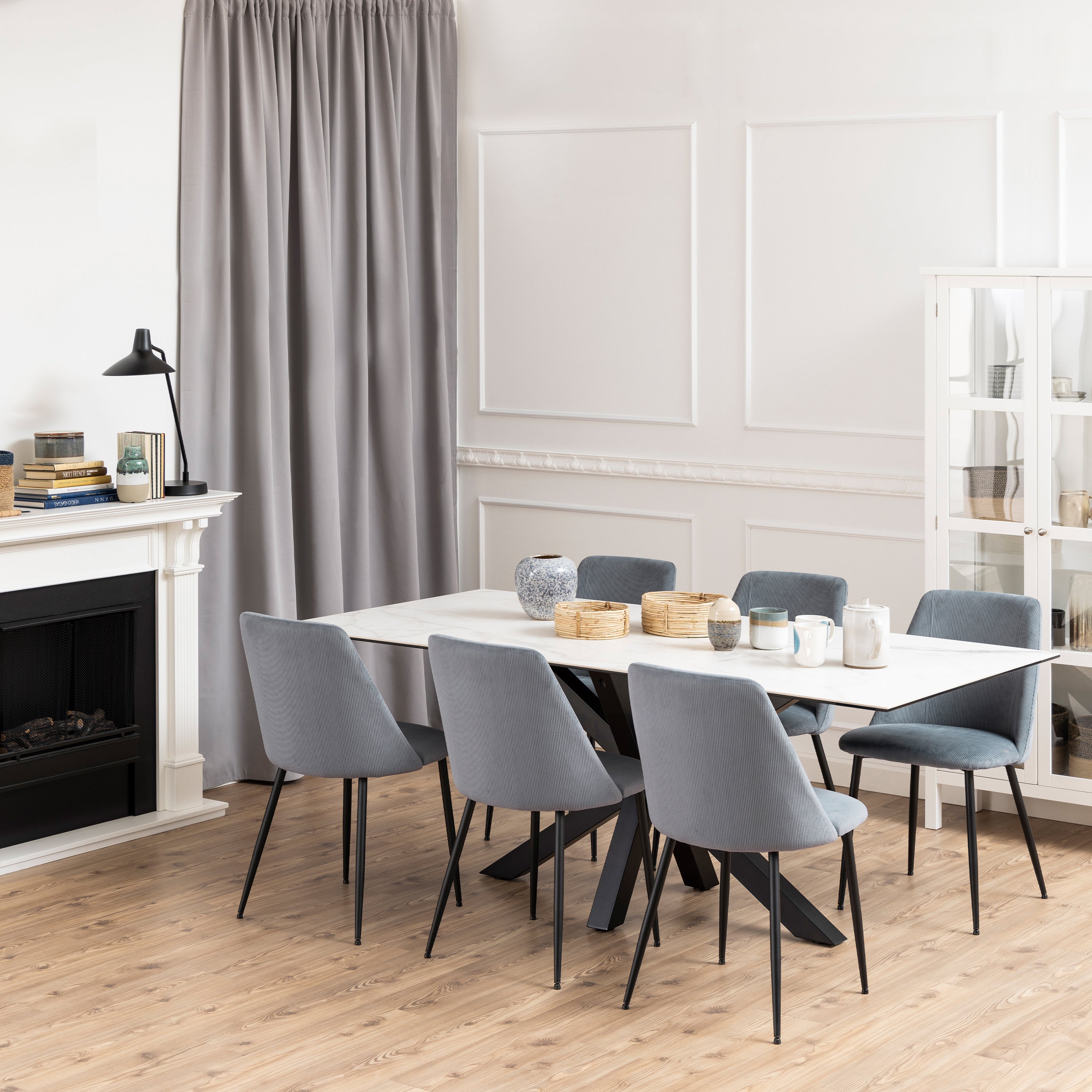 Iris Dining Chair in Grey (Set of 4)