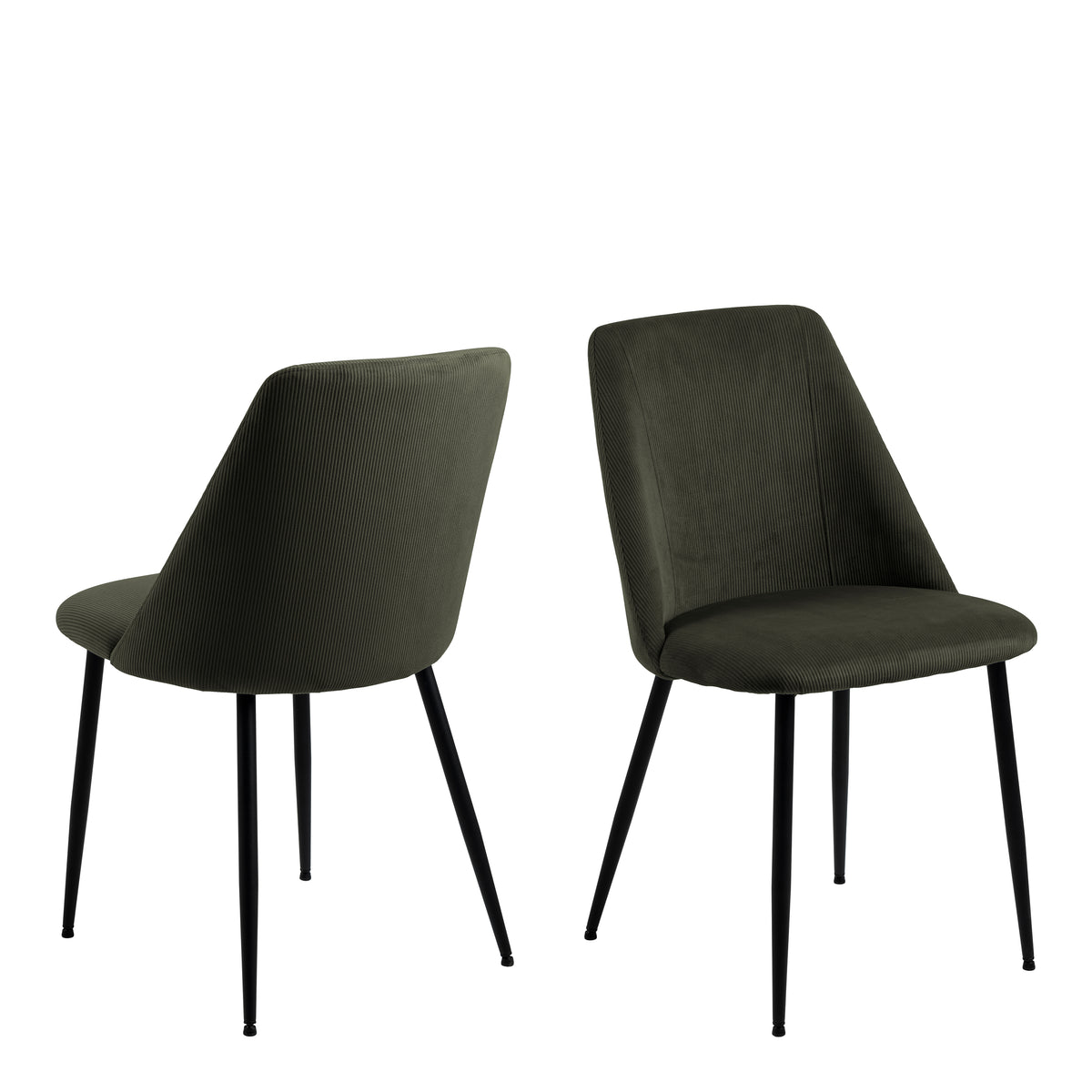 Iris Dining chair in Olive Green (Set of 4)