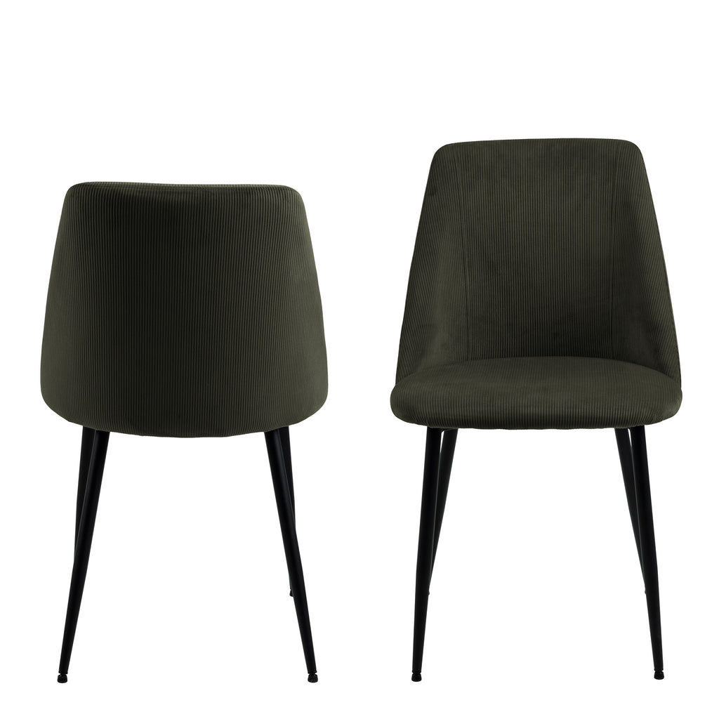 Iris Dining chair in Olive Green (Set of 4)