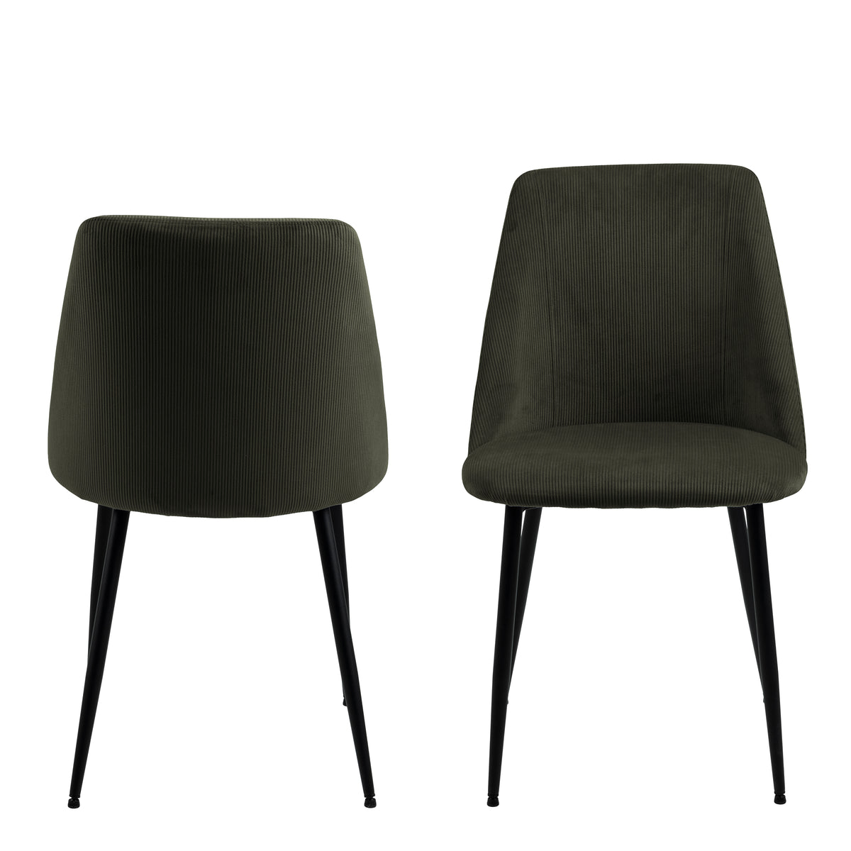 Iris Dining chair in Olive Green (Set of 4)