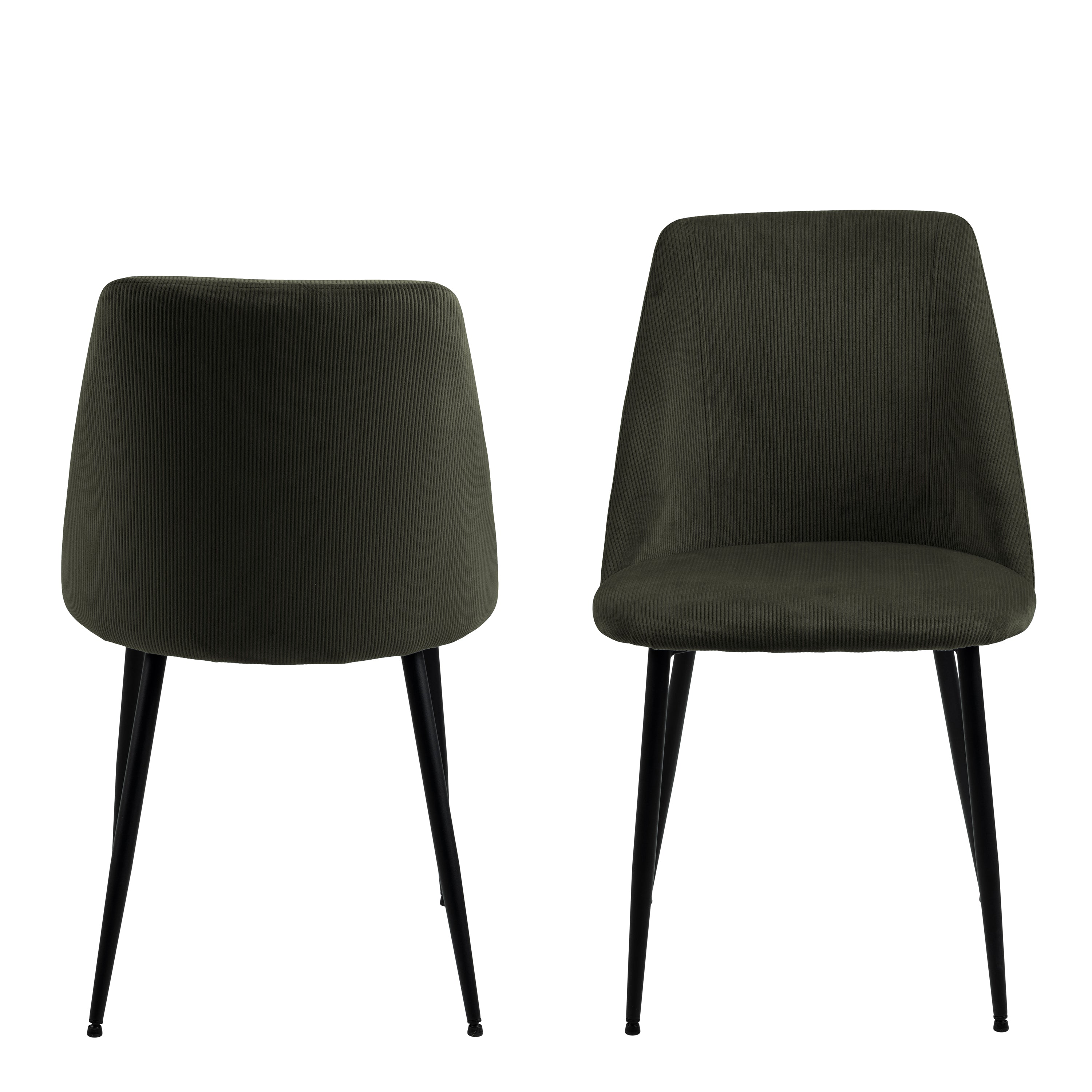 Iris Dining chair in Olive Green (Set of 4)