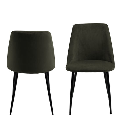 Iris Dining chair in Olive Green (Set of 4)