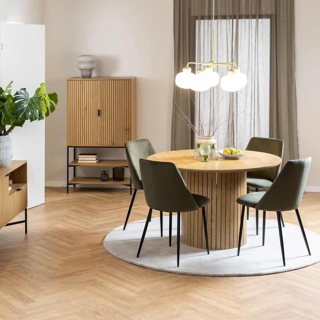 Iris Dining chair in Olive Green (Set of 4)