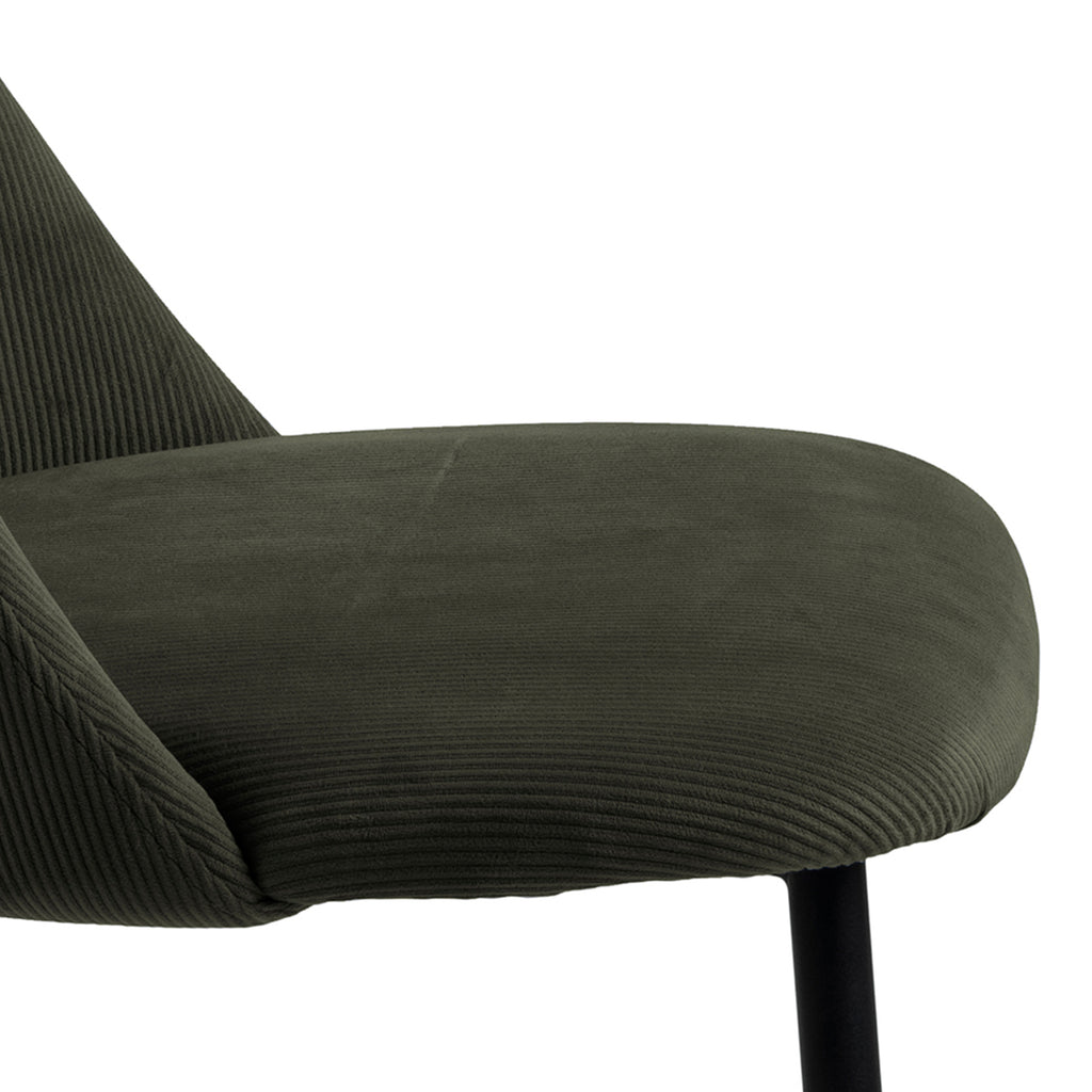 Iris Dining chair in Olive Green (Set of 4)