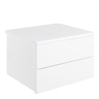 Avon Bedside Table with 2 Drawers in White