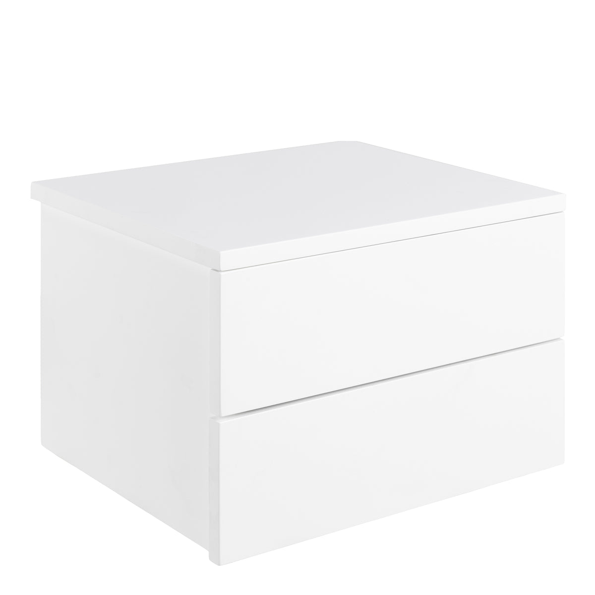 Avon Bedside Table with 2 Drawers in White