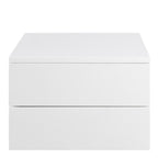 Avon Bedside Table with 2 Drawers in White