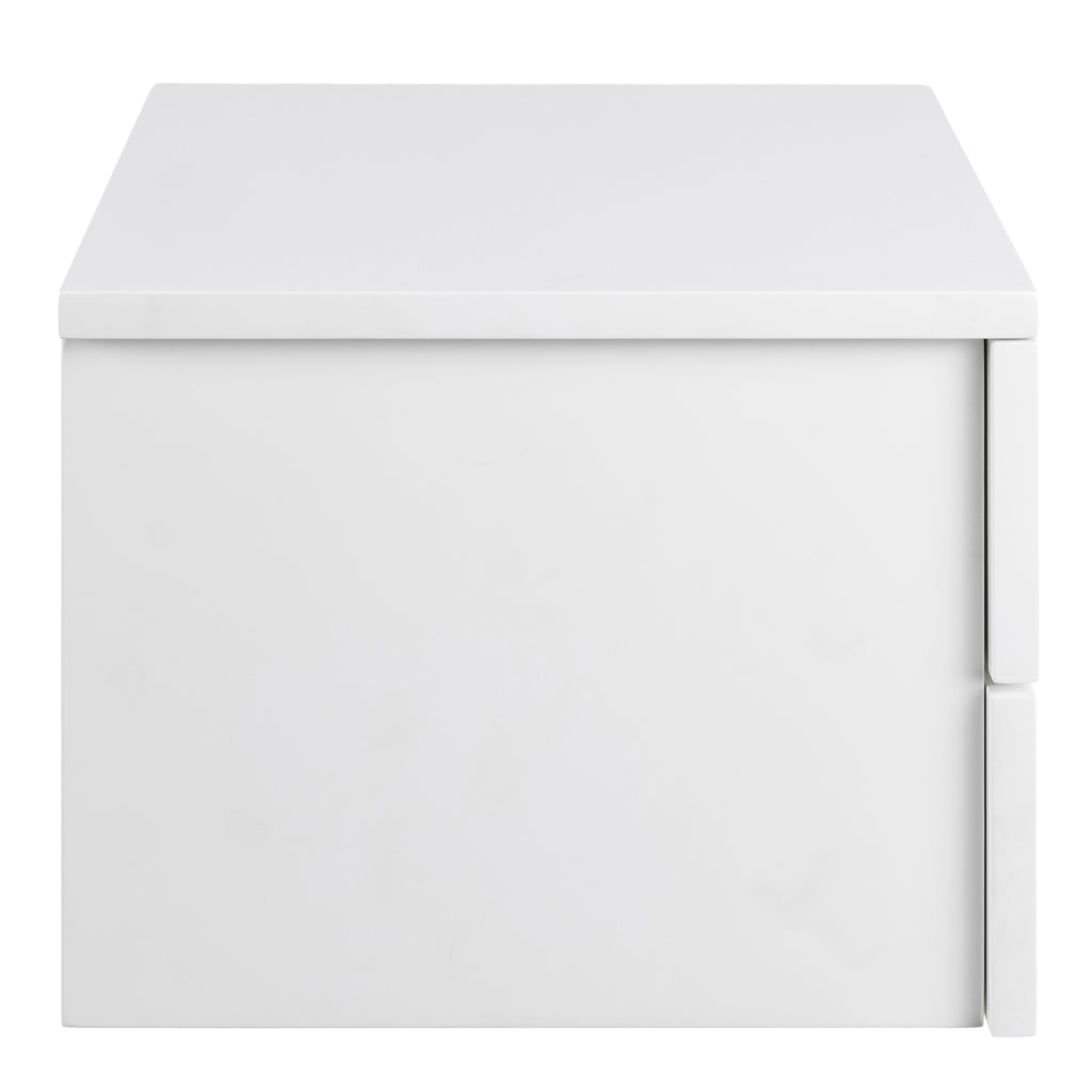 Avon Bedside Table with 2 Drawers in White