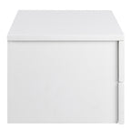 Avon Bedside Table with 2 Drawers in White