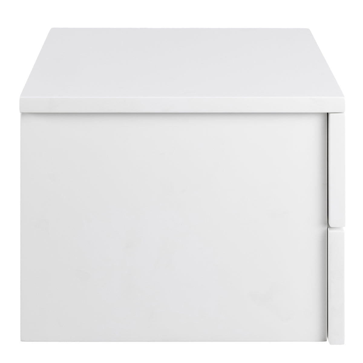 Avon Bedside Table with 2 Drawers in White