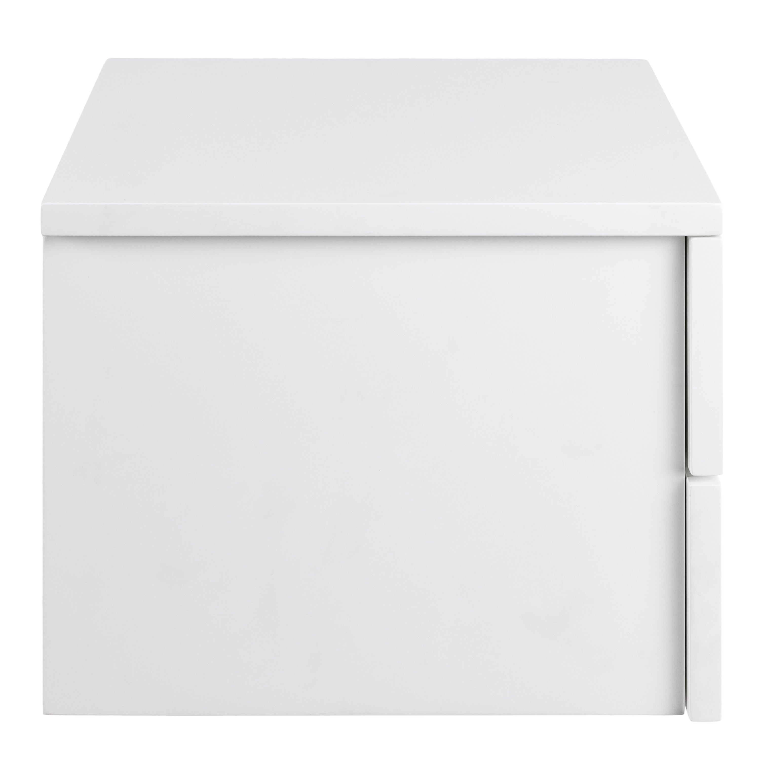 Avon Bedside Table with 2 Drawers in White