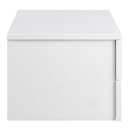 Avon Bedside Table with 2 Drawers in White