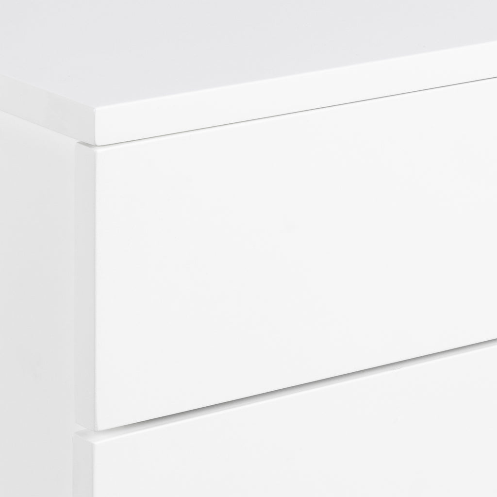 Avon Bedside Table with 2 Drawers in White