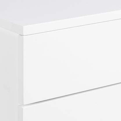 Avon Bedside Table with 2 Drawers in White