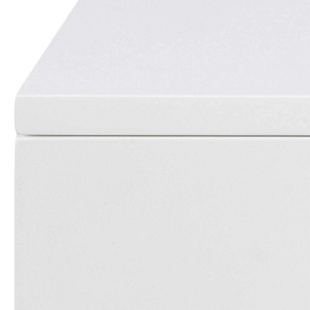 Avon Bedside Table with 2 Drawers in White