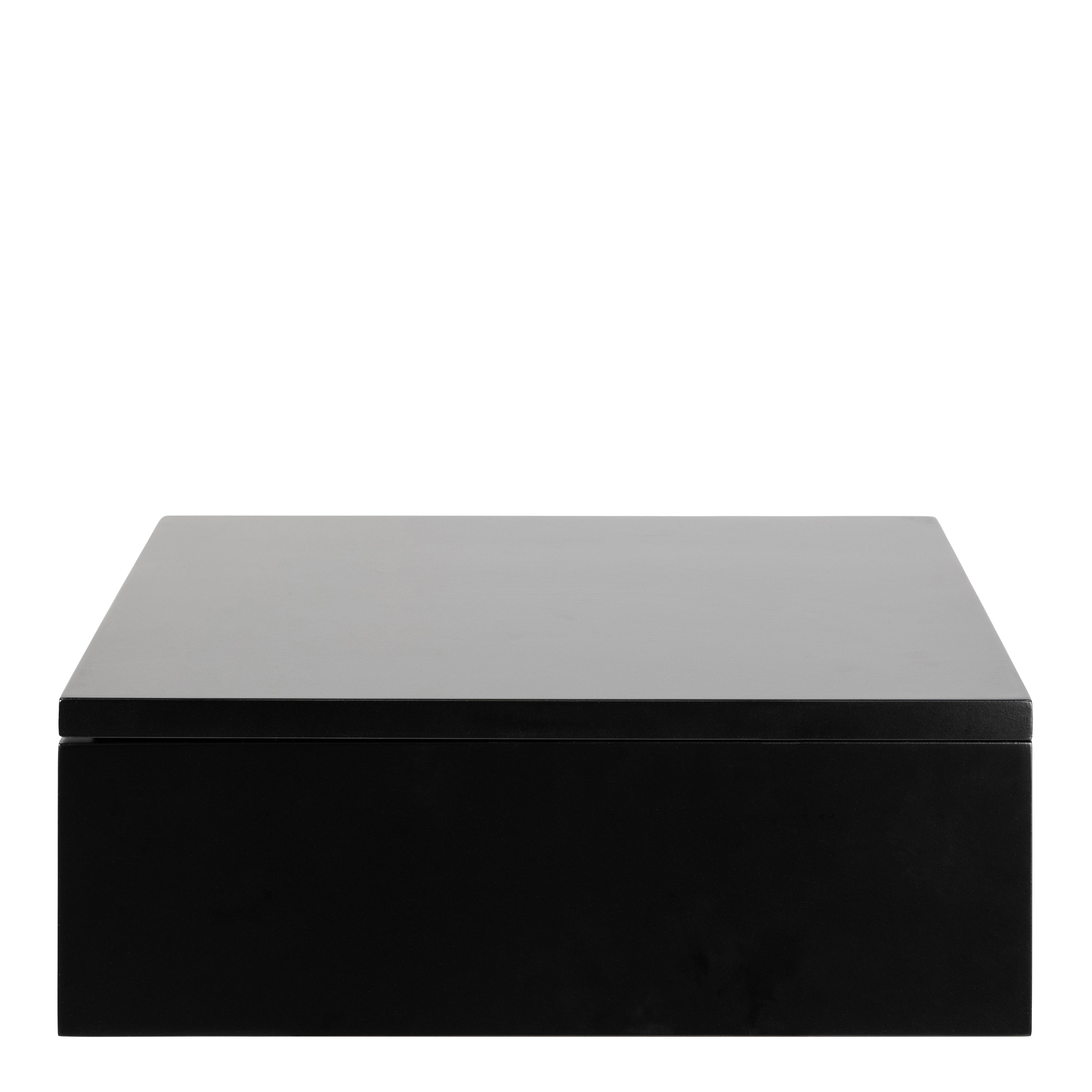 Avon Square Bedside Table with 1 Drawer in Black