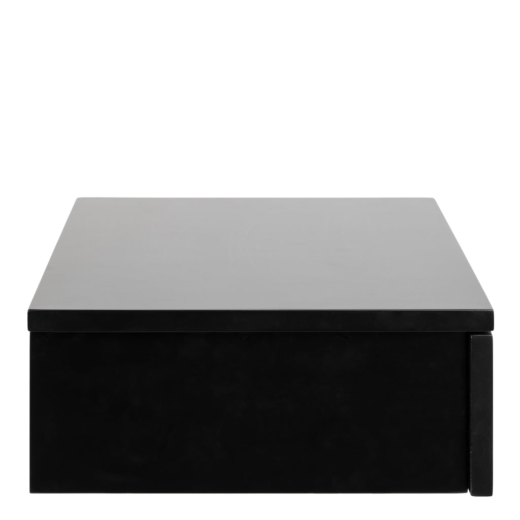 Avon Square Bedside Table with 1 Drawer in Black
