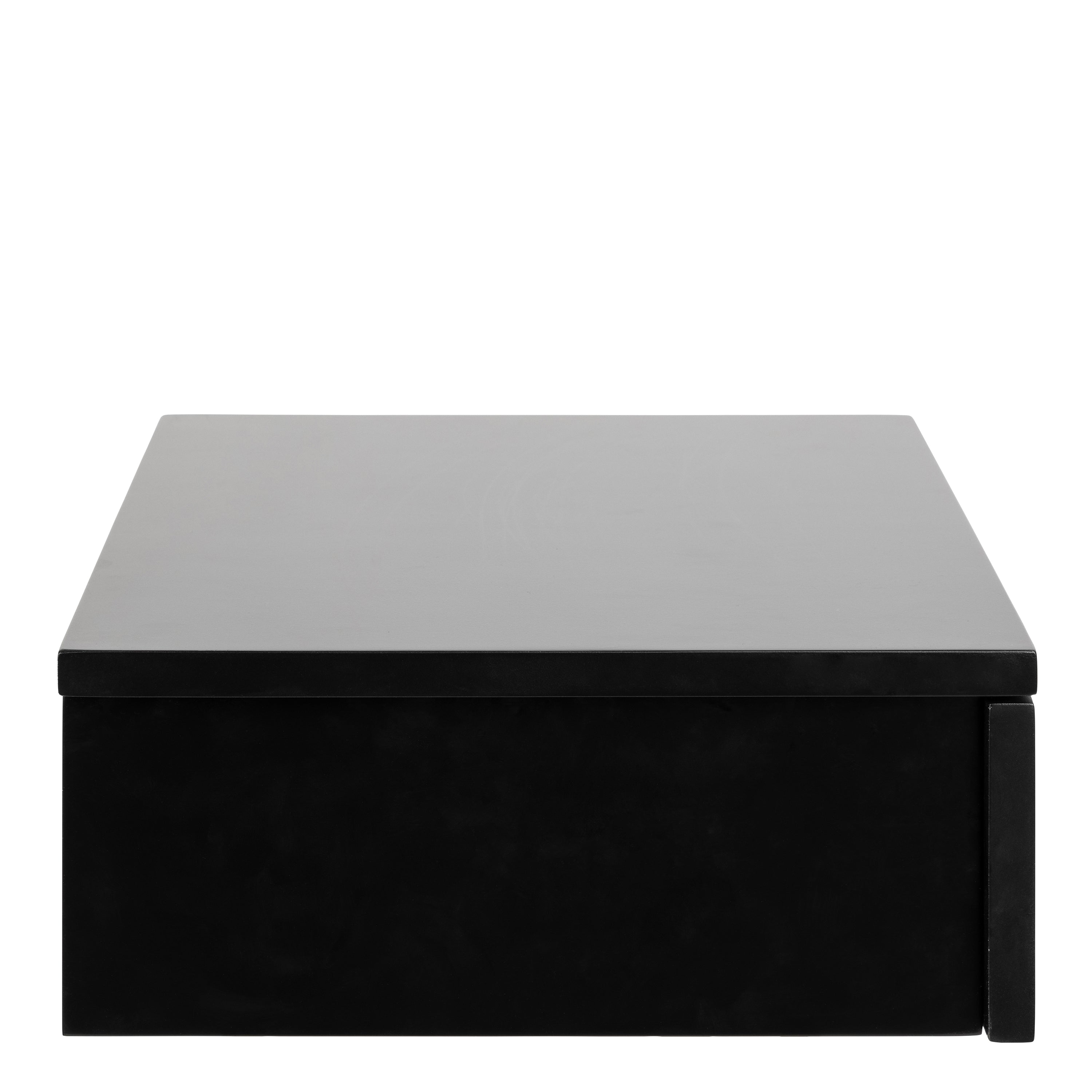 Avon Square Bedside Table with 1 Drawer in Black