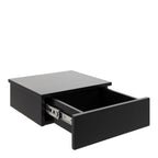 Avon Square Bedside Table with 1 Drawer in Black