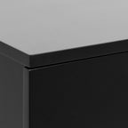 Avon Square Bedside Table with 1 Drawer in Black