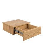 Avon Square Bedside Table with 1 Drawer in Oak