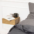 Avon Square Bedside Table with 1 Drawer in Oak