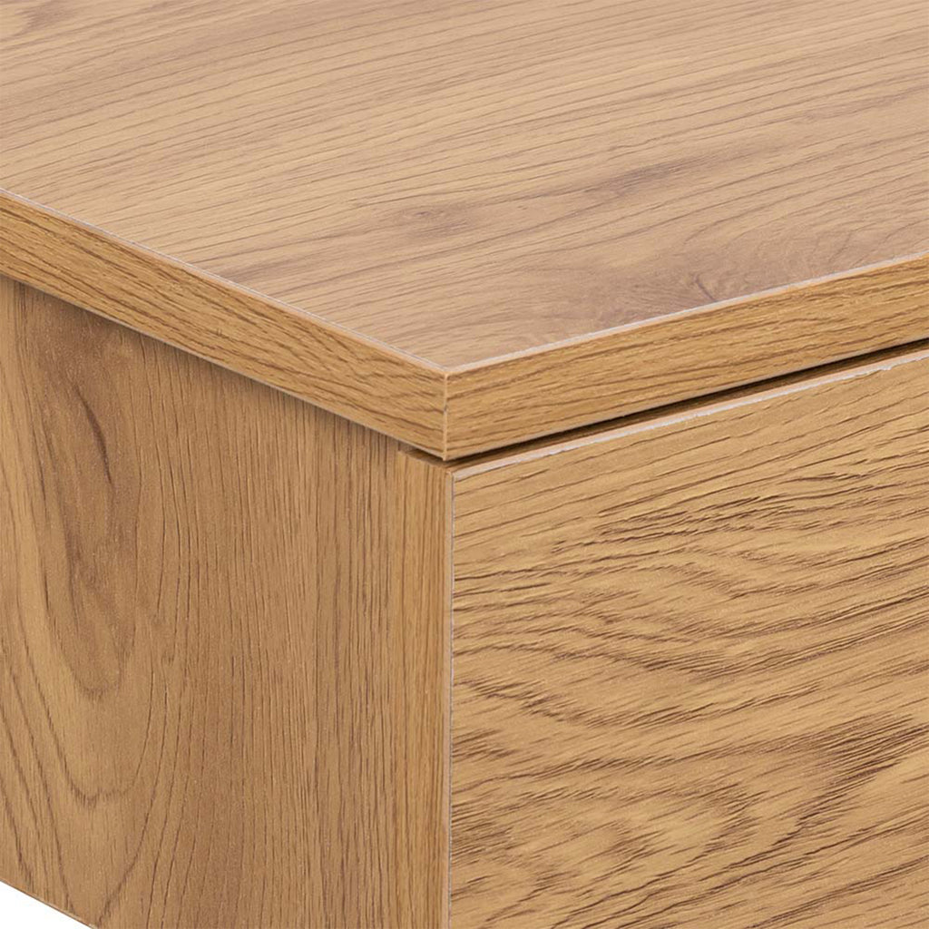 Avon Square Bedside Table with 1 Drawer in Oak