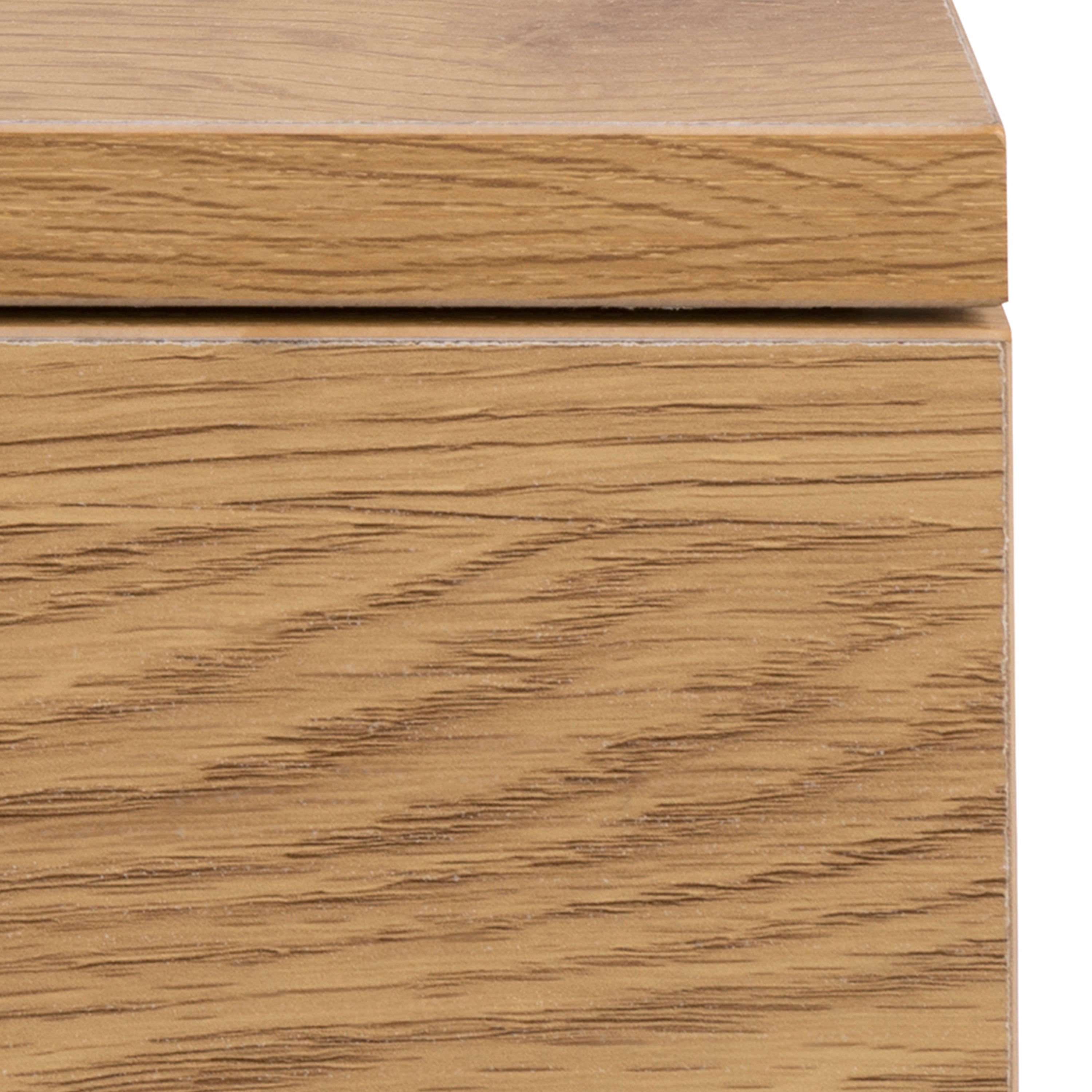 Avon Square Bedside Table with 1 Drawer in Oak