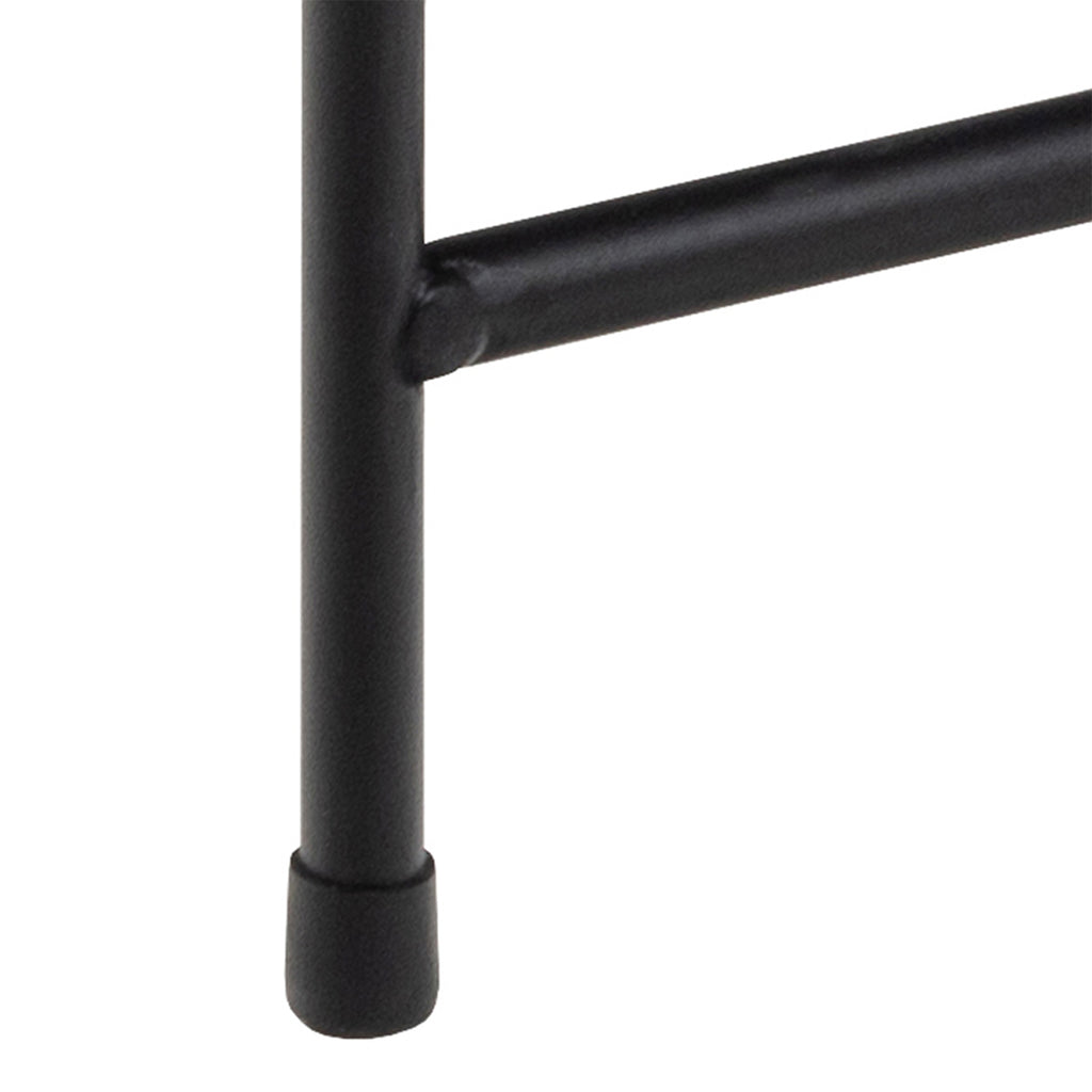 Avril Side Table with Black Polished Marble Stone 52x40cm
