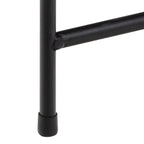 Avril Side Table with Black Polished Marble Stone 52x40cm