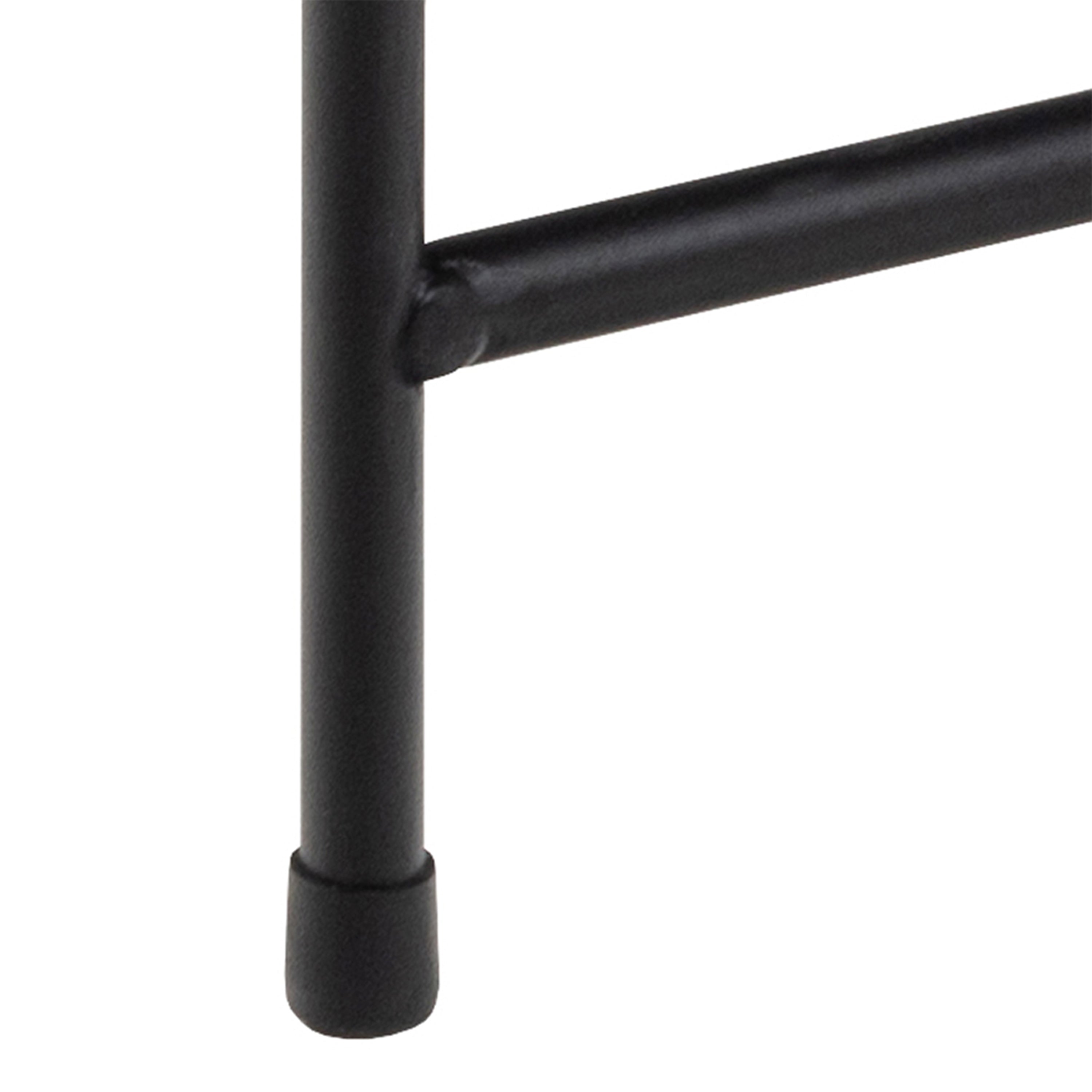 Avril Side Table with Black Polished Marble Stone 52x40cm