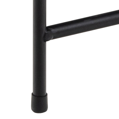 Avril Side Table with Black Polished Marble Stone 52x40cm