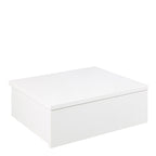 Avon Square Bedside Table with 1 Drawer in White