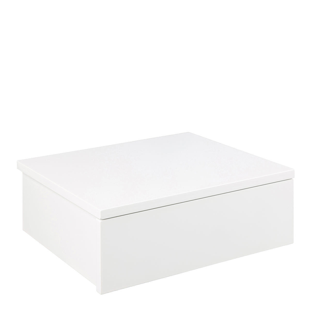 Avon Square Bedside Table with 1 Drawer in White
