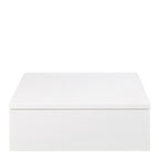 Avon Square Bedside Table with 1 Drawer in White