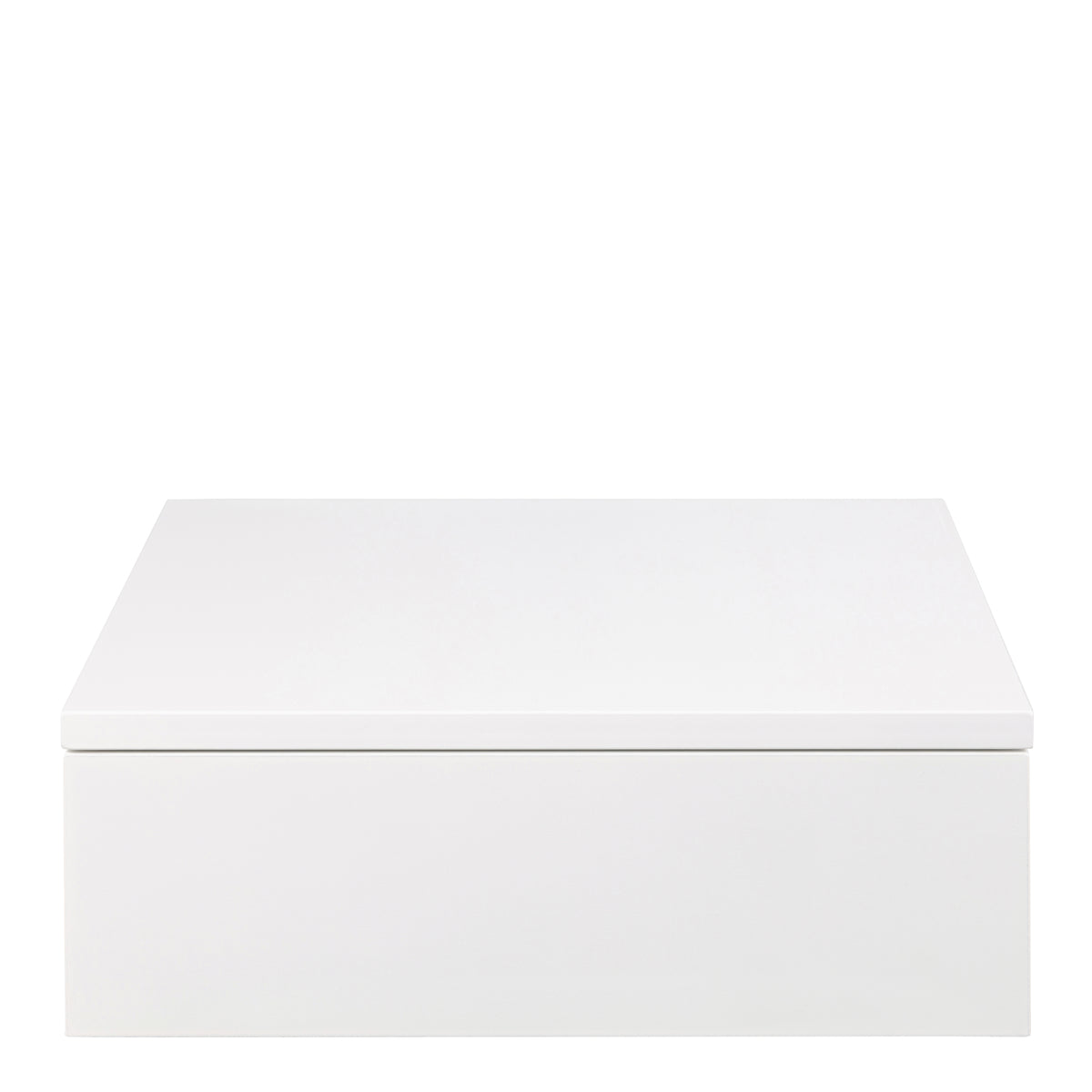 Avon Square Bedside Table with 1 Drawer in White