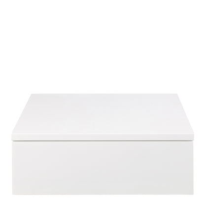 Avon Square Bedside Table with 1 Drawer in White
