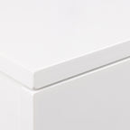 Avon Square Bedside Table with 1 Drawer in White