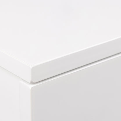 Avon Square Bedside Table with 1 Drawer in White