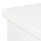 Avon Square Bedside Table with 1 Drawer in White