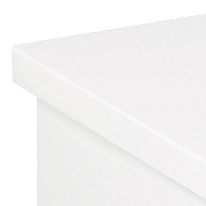 Avon Square Bedside Table with 1 Drawer in White