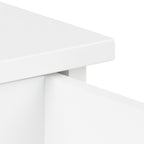 Avon Square Bedside Table with 1 Drawer in White