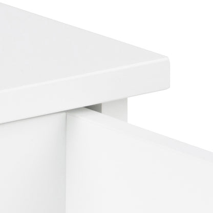 Avon Square Bedside Table with 1 Drawer in White