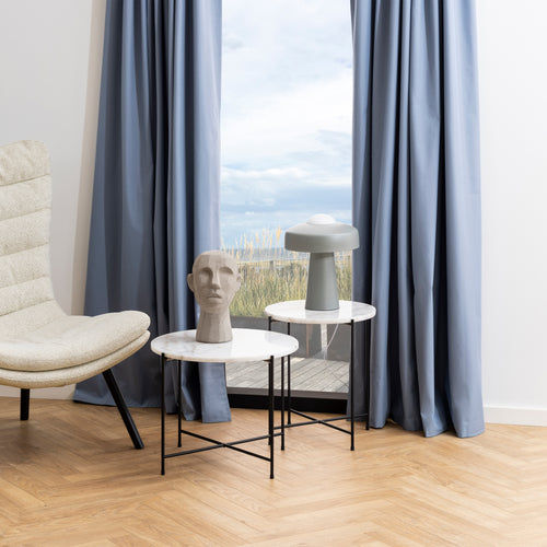 Avril Side Table with White Marble Top 42x45cm