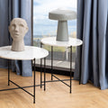 Avril Side Table with White Marble Top 42x45cm